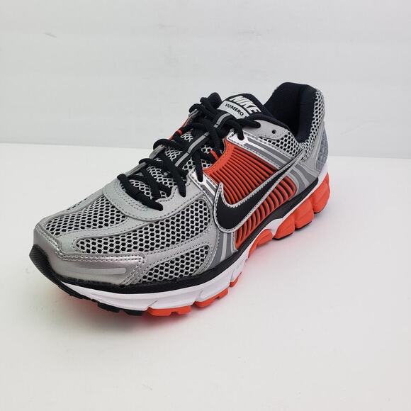 Nike Zoom Vomero 5 Mens Size 10 Metallic Silver Crimson Red Running Sneaker Shoe - Picture 2 of 13